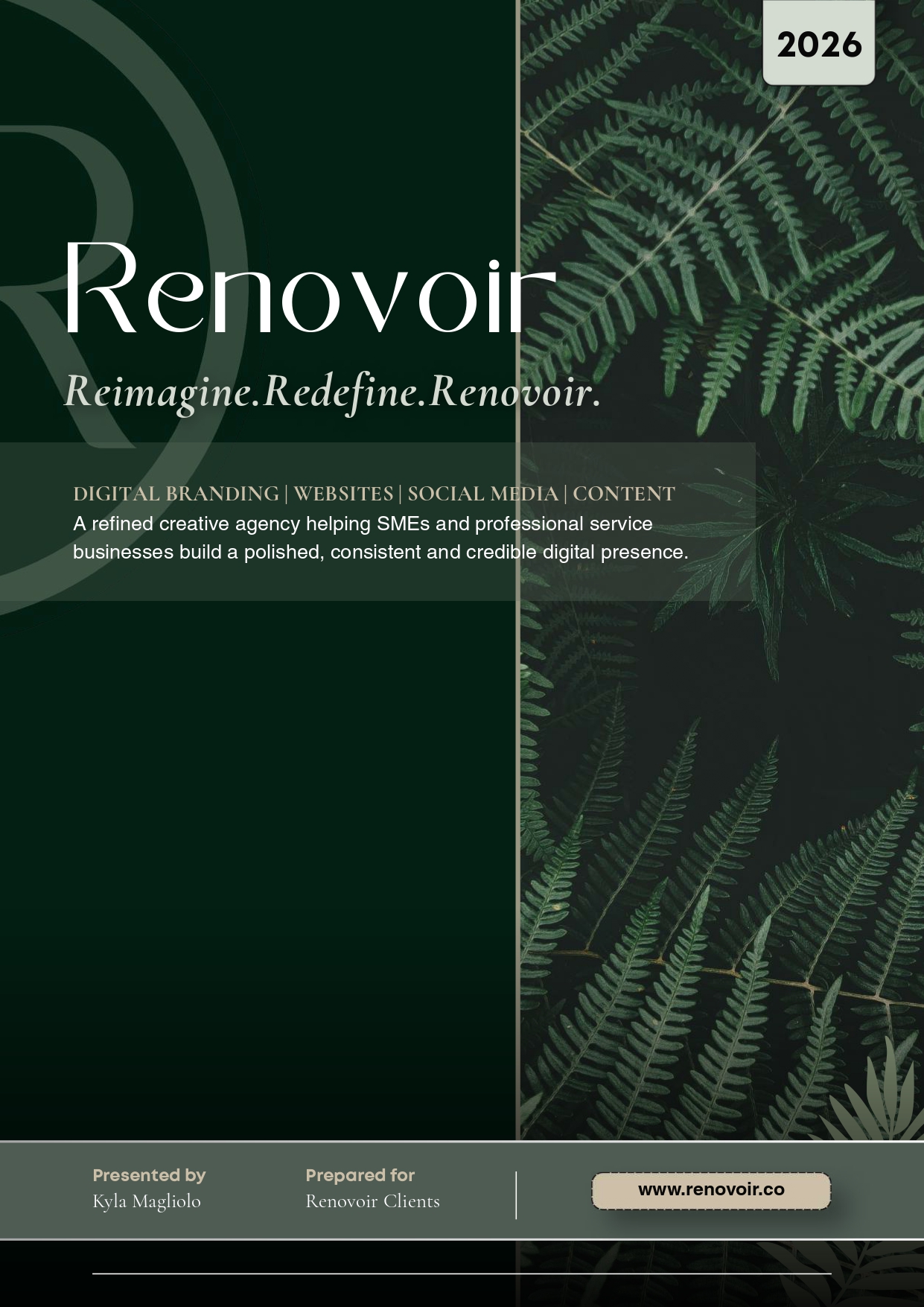 Renovoir client brochure cover